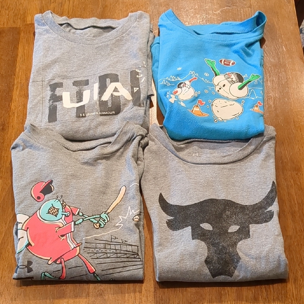 Under Armour Gray and Blue Short Sleeve Tees